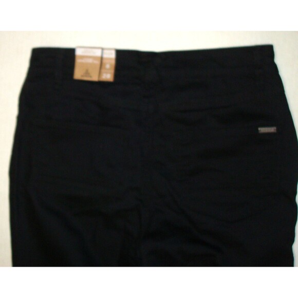 New NWT Womens 4 Prana Oday Jeans Denim Black Out 27 X 30 Dark Skinny Stretch - Picture 4 of 5